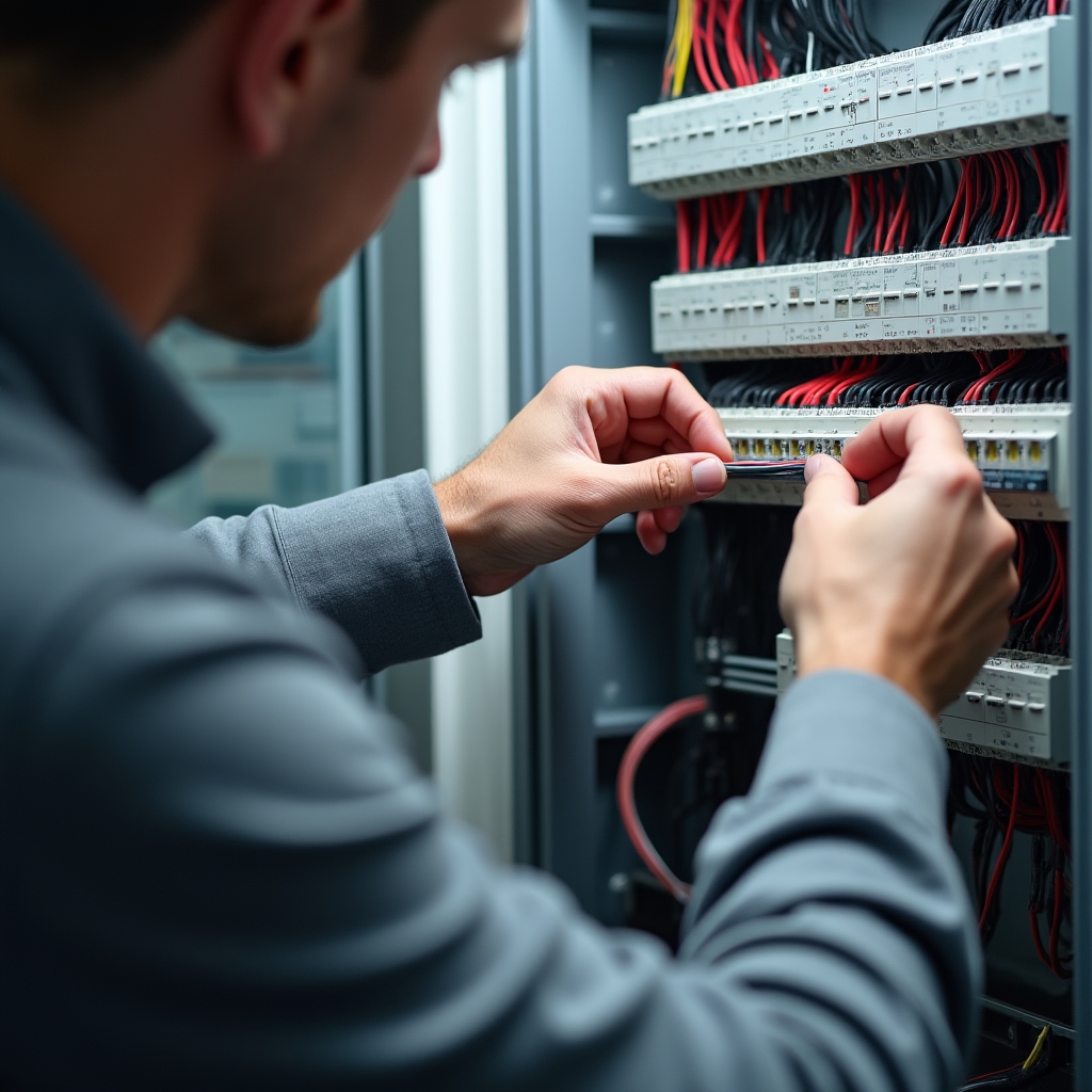 Schema di cablaggio bus KNX per impianto residenziale